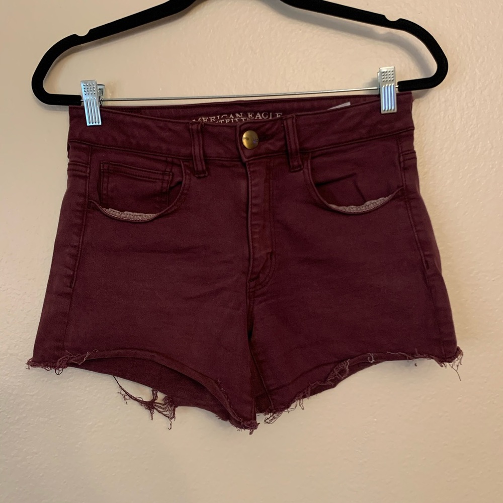 American Eagle hi rise shorties size 6